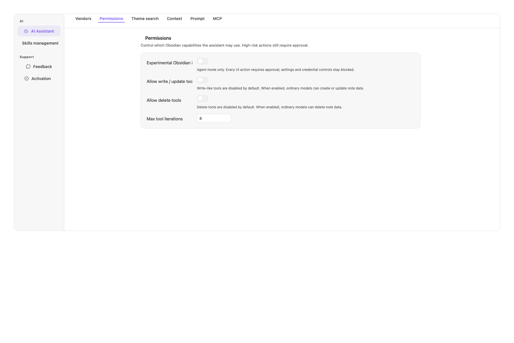 DeepAsk local CLI permission settings